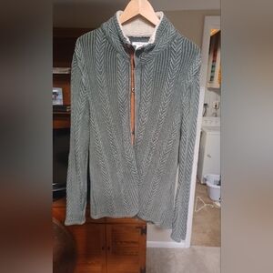 Men's Green Cardigan Sweater
